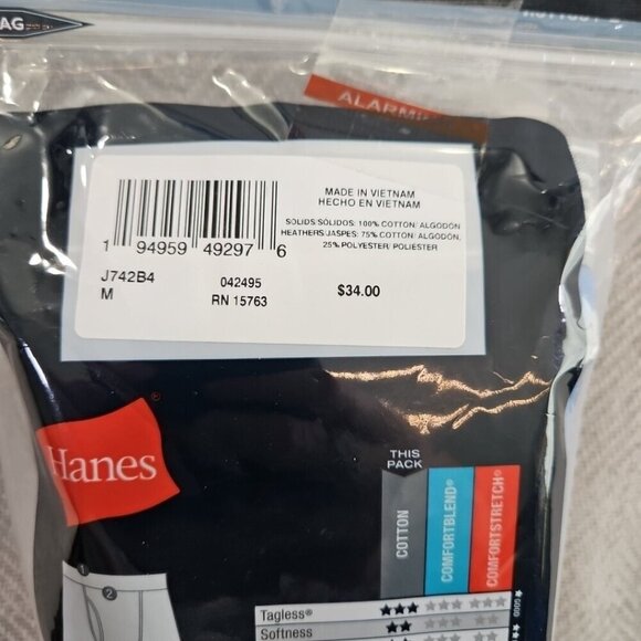 HANES Boxer Briefs Men's M 32-34 Assorted Tagless Comfort Flex 4 Pack J742B4 - Picture 10 of 13